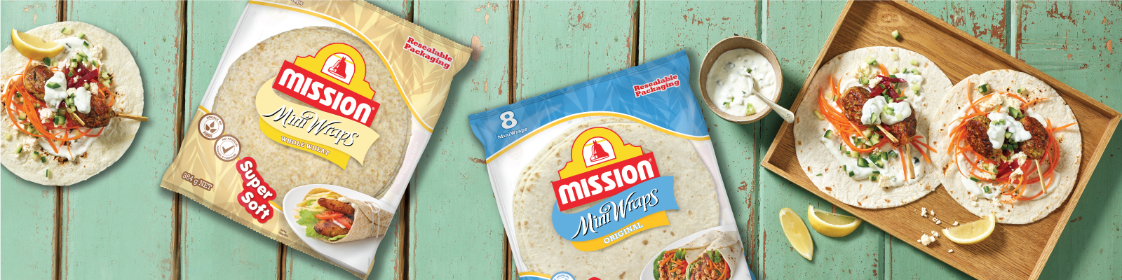 Mission Website Banner Products Page Bakery 1600X400px Mini Wraps