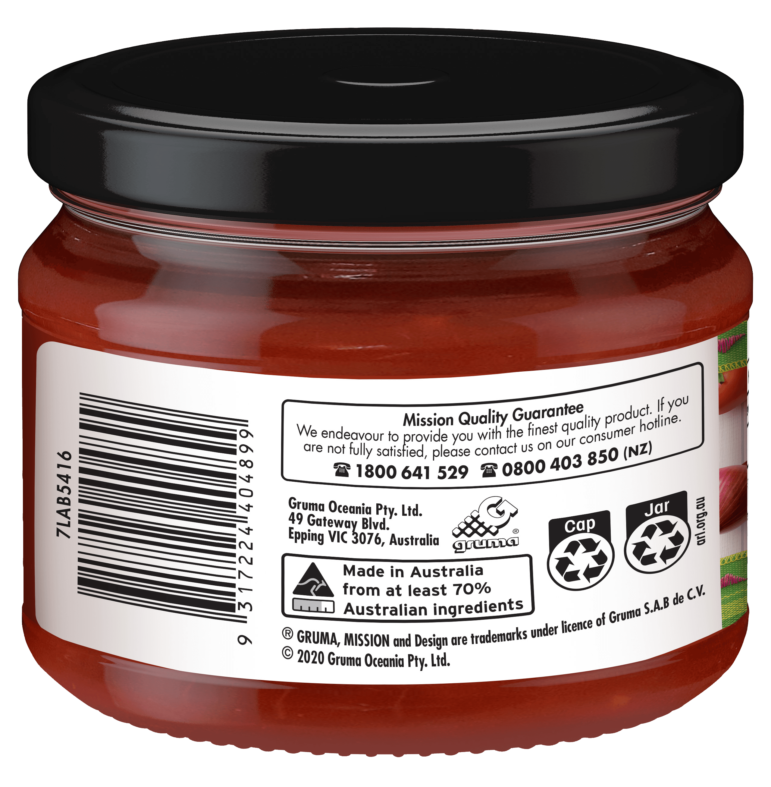 Mission Mild Chunky Salsa Render Logo Back