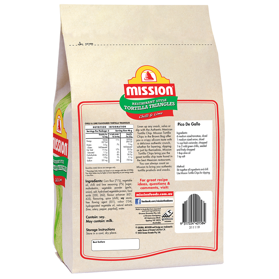 Mission Chilli & Lime Tortilla Triangles Render Logo Back