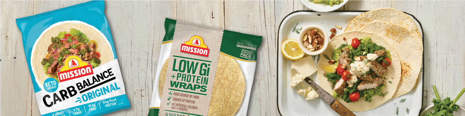 Mission Website Banner Products Page Bakery 1600X400px Better For You Wraps