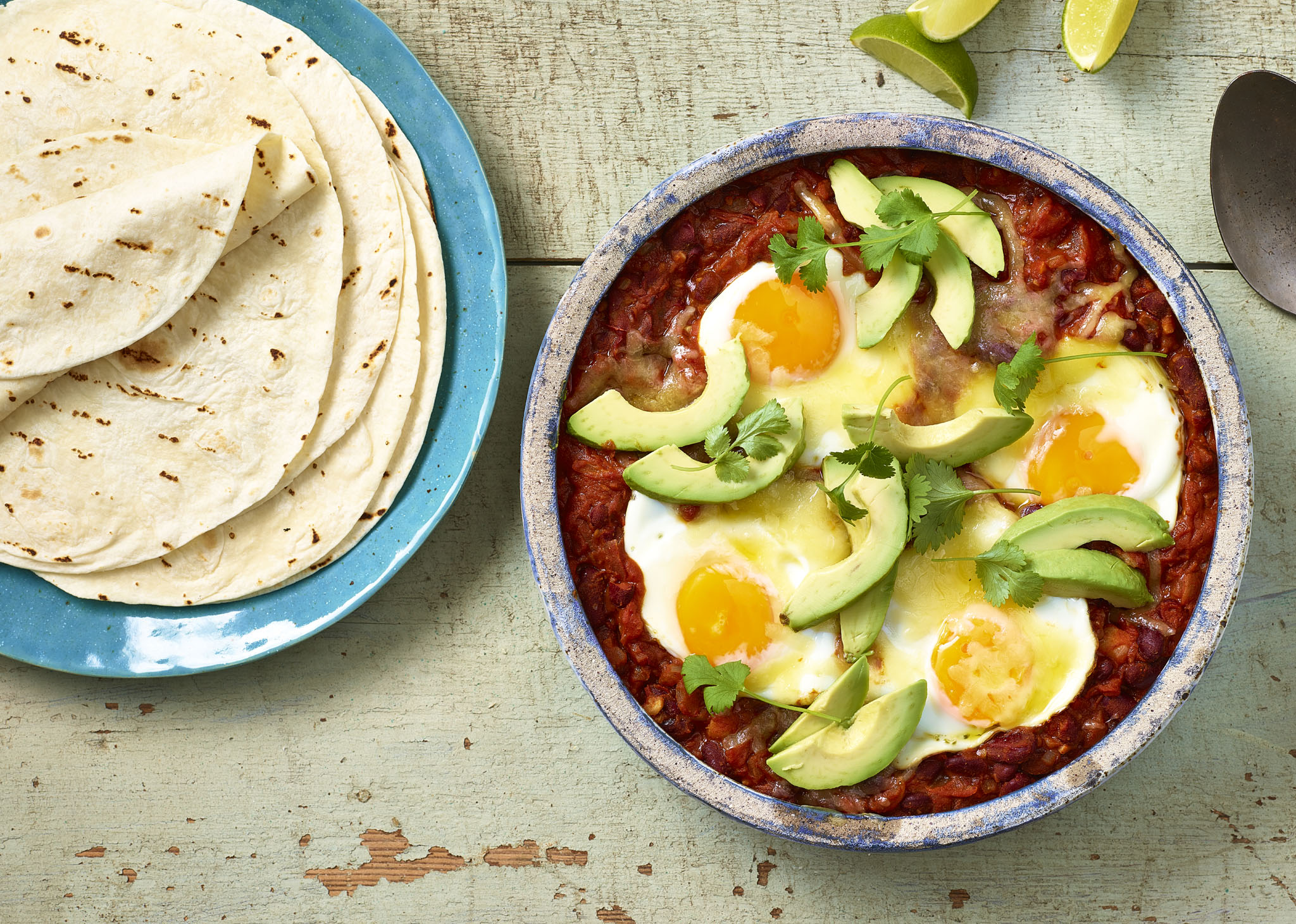 Mexican Chilli Bean Bake with Eggs