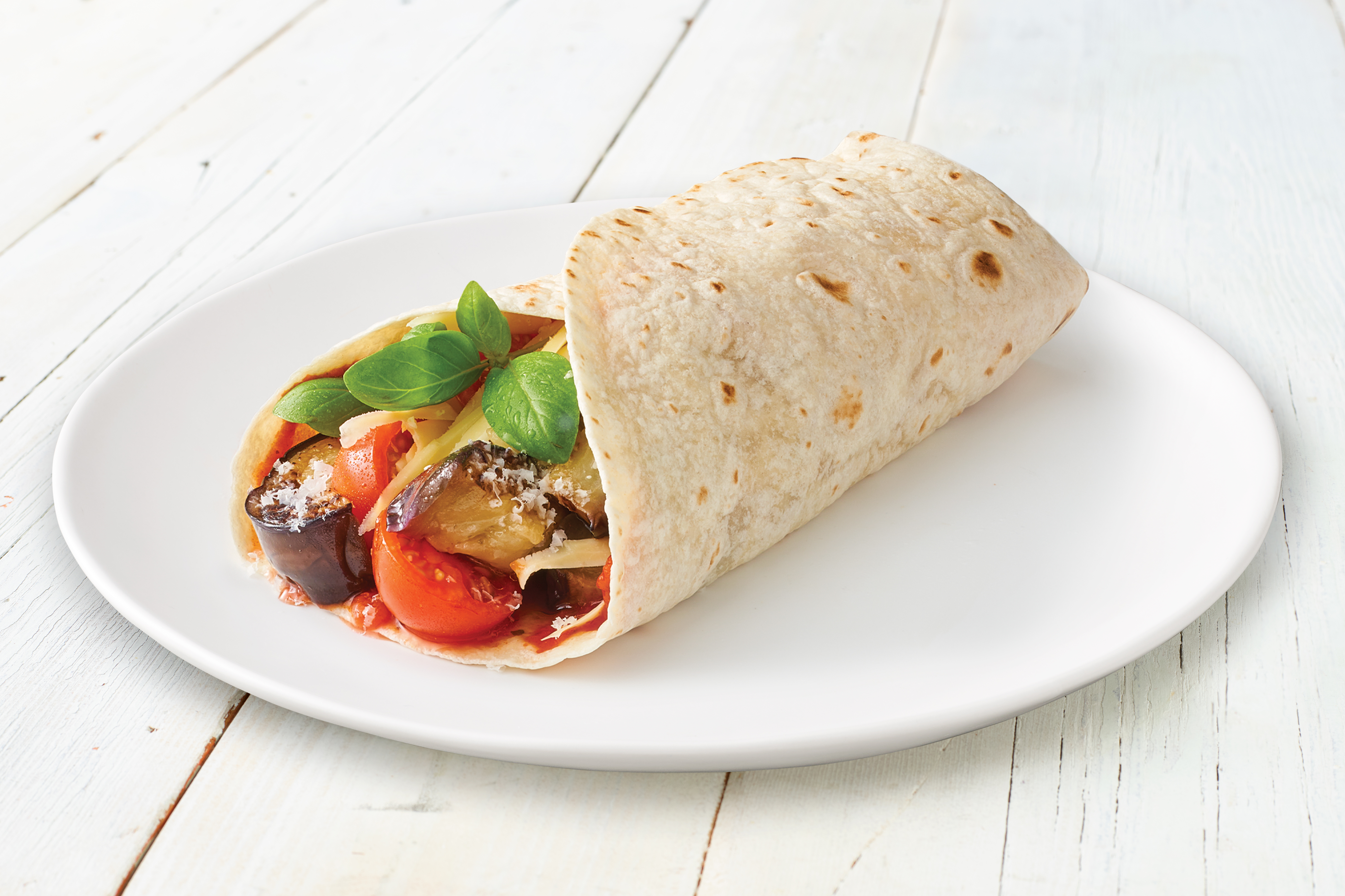 Chargrilled Eggplant & Parma Wraps